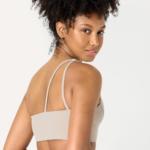 Image of Amazon Essentials Women's Active FormFlex Buttery Soft Light Support One Shoulder Strappy Back Sports Bra