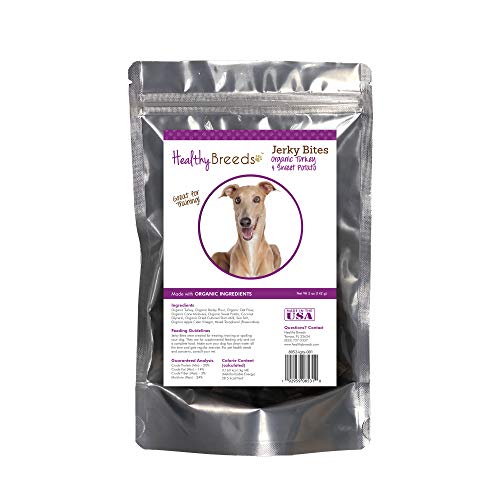 Healthy Breeds Italian Greyhound Jerky Bites Turkey & Sweet Potato Recipe Dog Treats - Organic...