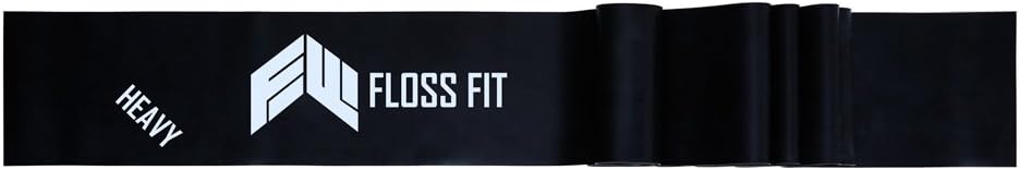 Black Heavy Resistance Band for Advanced Rehabilitation Stretch Exercises for Improved Grip Strength with Cardiovascular Fitness Workouts, Extra Long 6 Ft (72" Inches)