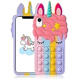 oqpa for iPhone XR Case Cartoon Kawaii Cute Fun Funny Silicone Design Cover for Girls Kids Boys...