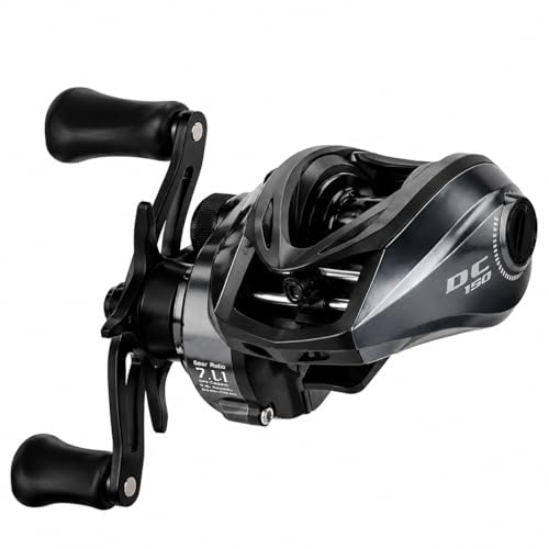 DCast Baitcaster Reel with Digital Anti-Backlash Control, Ultralight, 7.1:1 Gear Ratio, 6+1 BB, Max