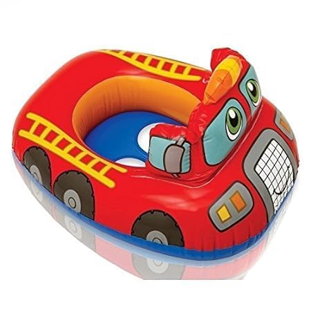 SHREE HANS CREATION Inflatable Kiddie Swim Pool Water Float Ring Cruiser Red Fire Engine Shape Tube Boat, Fun, Enjoyment Swimming Baby Learing Swim,Car for Girls and Boys (B0D22ZWSXM) Amazon Price History, Amazon Price Tracker