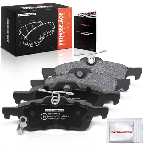 Frankberg Brake Pad Set incl. 4x Pads Rear Compatible with Civic IX FK Civic IX Tourer FK Civic IX Saloon FB Replace# 43022TV8E01,43022TV8E00