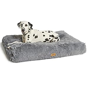Snug Super Fluffy Extra Large Dog Bed – Super Soft, Cosy and Comfortable Cat Dog Pet Bed Pillow Mattress Sofa Cushion with Non-Slip Base and Machine Washable Cover – XL – 120 x 80 x 11cm – Grey