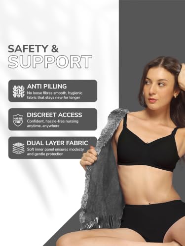 Image of MomToBe Women's Cotton Full Cup Non-Padded Feeding Bra /Nursing Bra /Maternity Bra