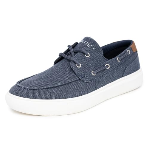 Image of NAUTICA Men's Lace-Up Boat Shoe Casual Loafers Comfort Sneaker - Walking Moccasin