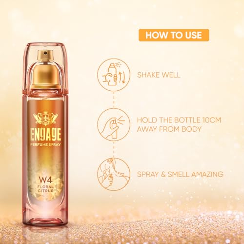 Image of Engage W4 Perfume for Women, Fruity and Floral Fragrance Scent, Skin Friendly Women Perfume, 120ml