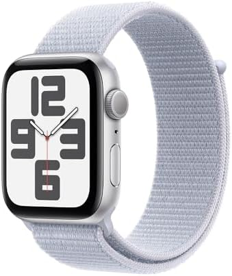 Apple Watch SE GPS • Caixa prateada de alumínio – 44 mm • Pulseir...