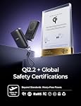 LISEN Qi2.2 Power Bank for MagSafe, 10000mAh Magnetic Wireless Portable Charger Wireless USB-C Fast Charging, Detachable Cable, Compact Battery Pack for iPhone 17/16/15(Deep Black)