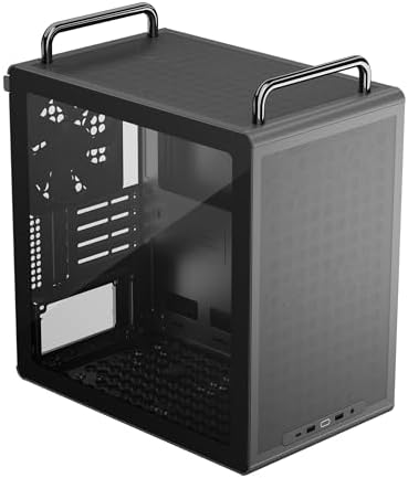 Cooler Master QUBE 340 Micro-ATX Compact -Tower PC Case - Customizable Modular Computer Chassis with Movable I/O Panel, Magnetic Dust Filters, Tempered Glass Panel & Portable Handles – Black