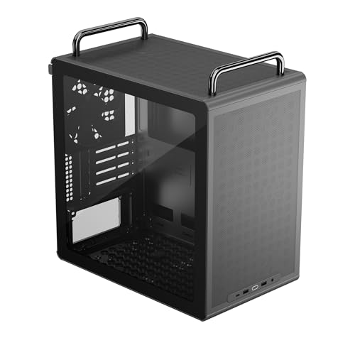 Cooler Master QUBE 340 Micro-ATX Compact -Tower PC Case - Customizable Modular Computer Chassis with Movable I/O Panel, Magnetic Dust Filters, Tempered Glass Panel & Portable Handles – Black