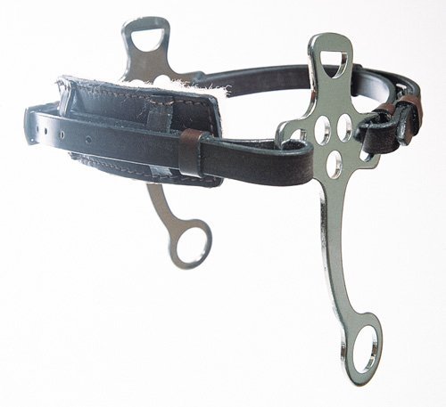 Shires Velociti GARA English Hackamore - Padded Leather Noseband & Stainless Steel Black