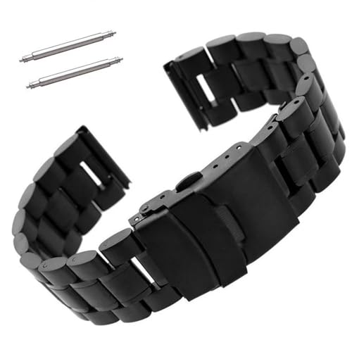 Sangle de montée 18mm 20mm 22mm 24mm bande de bracelet en acier inoxydable avec boucle