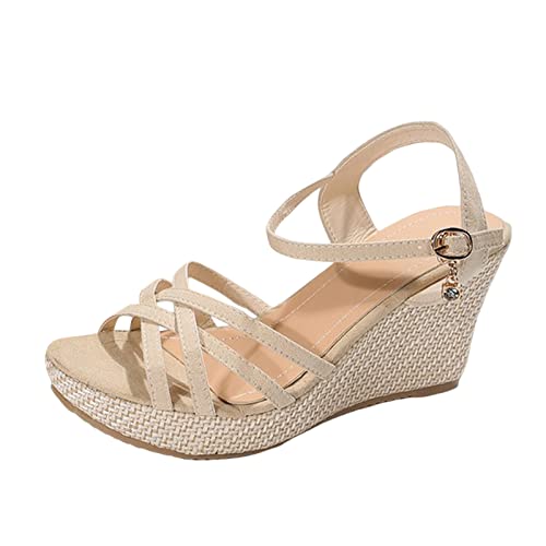 Women's Beach Roman Shoes Butterfly Knot Womens Sandals Toe Slippers Wedges Open Fashion Women's Wedge Sandals