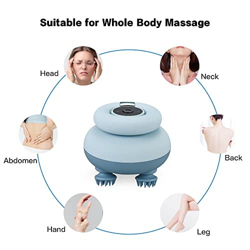 Homesnew Electric Cat Scalp Massager - Cordless, Ipx7 Waterproof, Non-Slip Silicone Grip For Comfort And Relaxation, Full Body Massage For Men, Women, And Pets (Blue) #TOP5