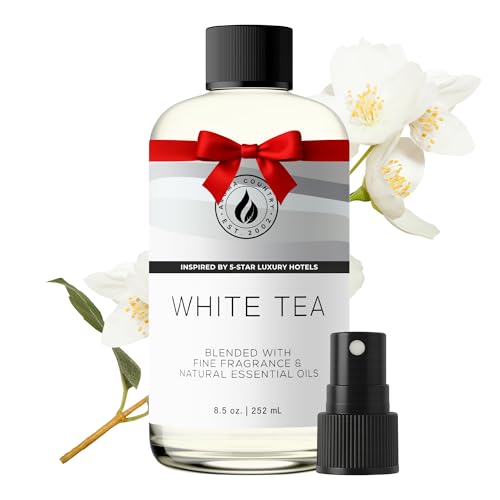 AROMA COUNTRY White Tea Luxury Essential Oils for Diffuser Oil Refill & Air Freshener Room Spray (8.5 Fl. oz.) for Reed Diffuser