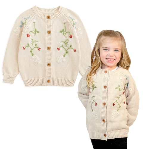 Image of Simplee kids Baby Girl Thin Sweater Solid White Pink Cardigans for Toddler 0-3Years