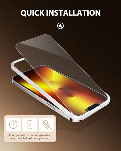 Image of PDDKISS 2 Pack Screen Protector for iPhone 13 Pro Max (2021) /iPhone 14 Plus (2022) 6.7 inch Shatterproof Tempered Glass