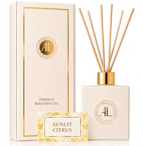 Difusor de varillas blanco con aroma Sunlit Citrus 5 oz miniatura 1