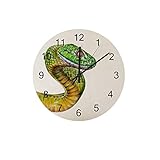 Ruchen - Orologio da parete silenzioso in legno, 30 cm, con numeri arabi, PVC, Stile 1, 10Inch
