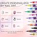 12 Color Nail Art Pens Set - Graffiti Dotting Pen + Painting Liner Brush, All-in-One Nail Polish Art Kit for DIY Manicure & Beauty Adorn Drawing Tools