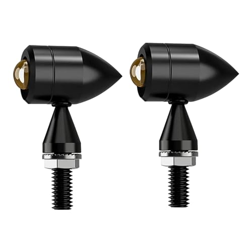 Image of OTOROYS Mart mini jet Metal Bullet Turn Signals Motorcycle LED Blinkers Lights Universal Small Front Rear Indicator Compatible with universal for all bike Red (2pc)