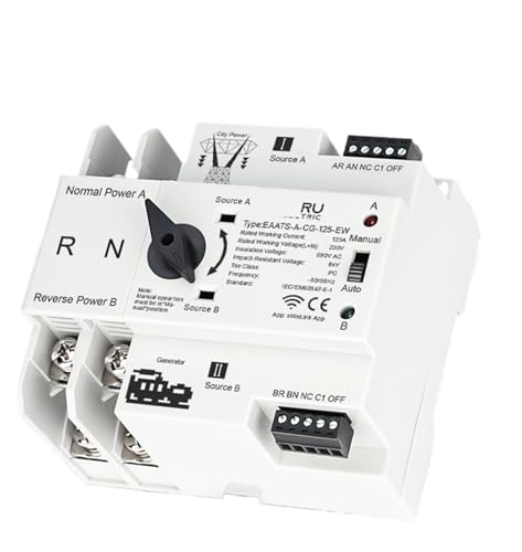 Commutateur de Transfert Automatique 4P 125A Sans Interruption AC 230V