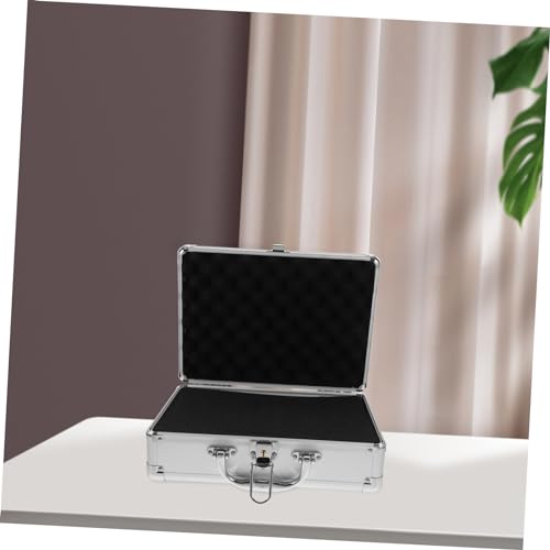 Aluminum Alloy Toolbox Portable Hard Storage Case Comfortable Grip Handle Impact-absorbing Interior for Safe Transport for Tools Equipment and Personal Items3