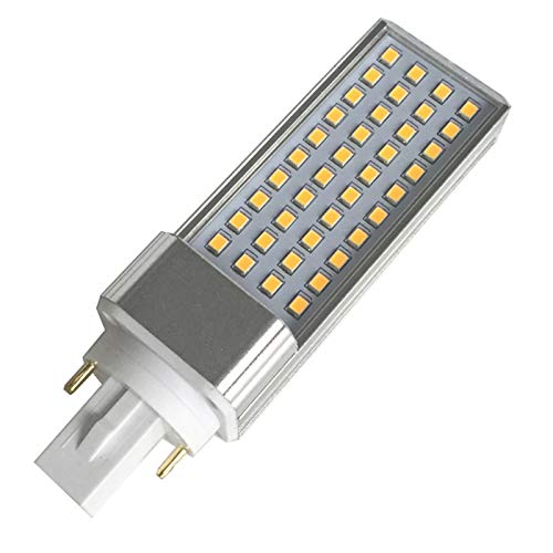 BINGNU Bombilla LED de maíz Tapan La Luz 6w Llevó Rohs Smd2835 Cinturón De La Cubierta Ce 85-265v Tapar La Luz G24 para el almacén del garaje del hogar(Cold white 6000K)