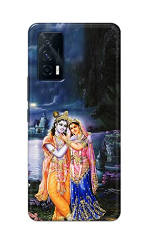 Image of Printed Hard Back Cover Case for Vivo iQOO 7 5G Back Cover (Radha Krishna) -1803