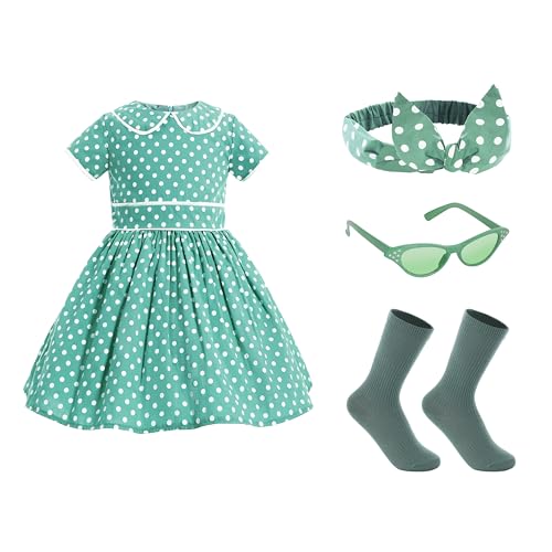 Vestido Retro 50s con Lunares para Niñas miniatura 6