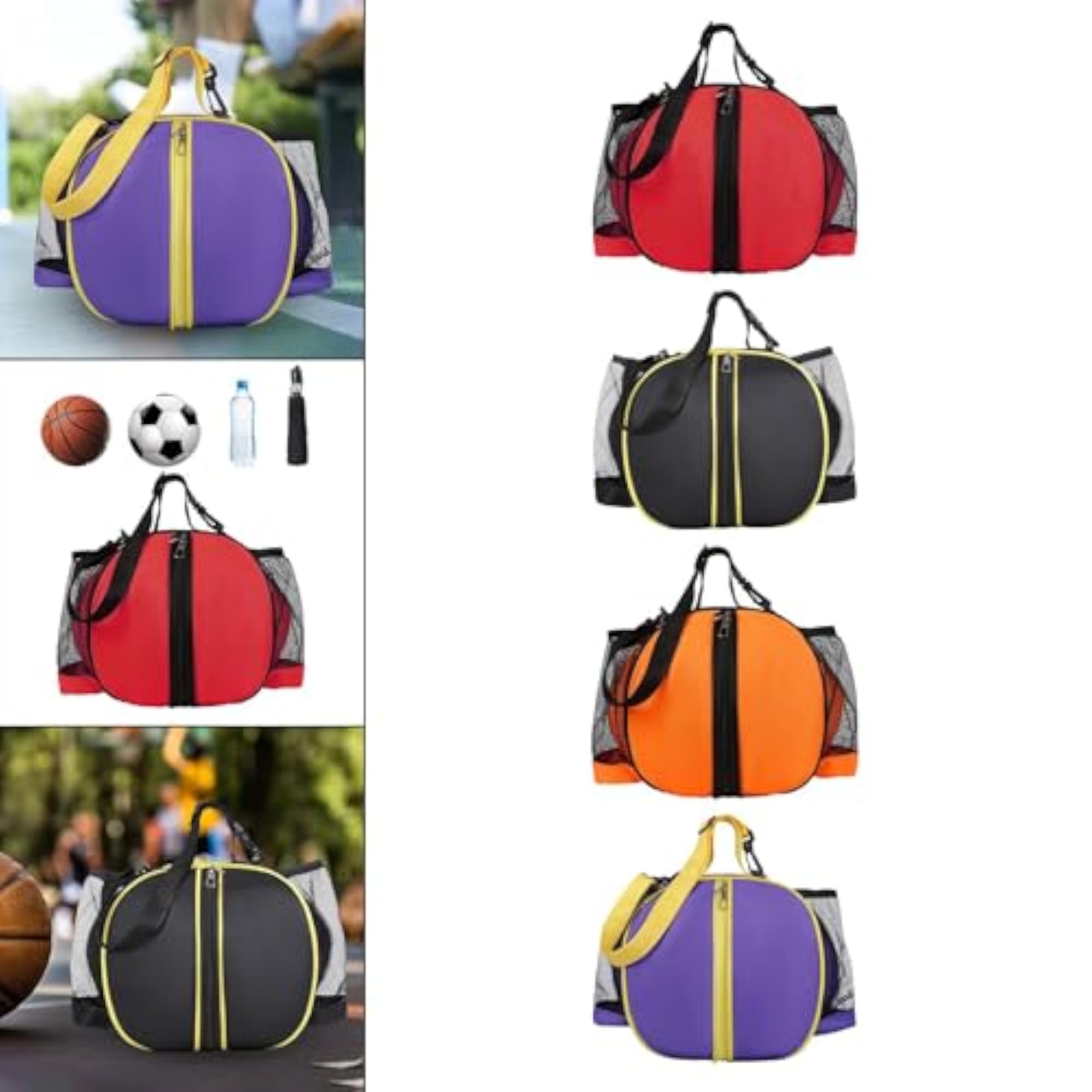 Basketball Tote Bag for Boys & Girls, 4Pcs Set