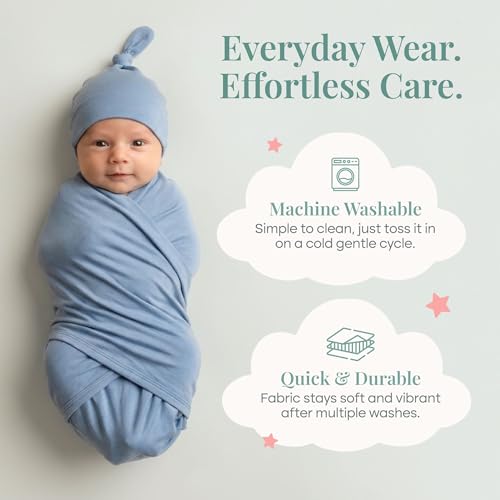 Image of Caden Lane Baby Swaddle & Receiving Blanket, Soft, Breathable & Temperature-Regulating Bamboo Viscose Fabric for Swaddling Newborns, Gender Neutral Infant Blanket for Boys & Girls