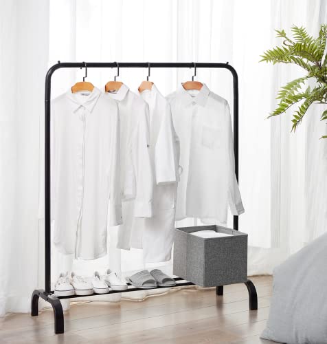 image for Vivo Technologies Metal Clothes Rail Stand with Hanging Rail and Stora