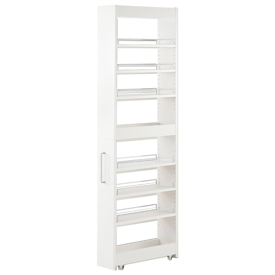 Amazon.co.jp: ぼん家具 隙間収納 18cm キッチンワゴン スリム