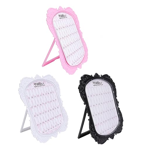 BESTYASH 3 Piezas Tablón De Anuncios De Uñas Tablero De Exhibición De Manicura Mostrar Clavo Pantalla De Puntas De Uñas Tabla De Muestra De Estilo De Uñas Gel Abdominales De Plastico