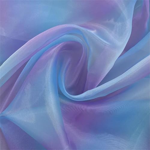 HKSDKABOP Tela Transparente Organza Roll Snow, Tela de organza suave 99 x 199 cm, ligera y transparente, ideal for drapeados boda, decoración escenarios, telones fondo costura(2)