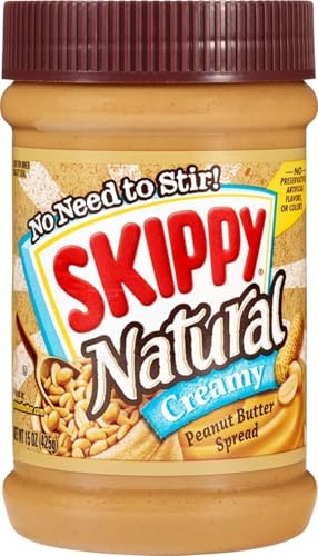 Image of Skippy Natural Peanut Butter, Creamy, 15 oz