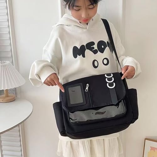 Brxmpn Harajuku Ita Bag Japanese Shoulder Bag Cute Messenger Bag for Women Girls Travel School Work Dating and Casual Daily Use - Image 4