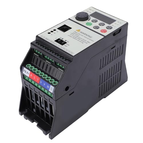 WALFRONT Variable Frequency Drive 1.5KW, Rail Mounted Adjustable Speed Controller for AC380V Three Phase Motors, UserFriendly Installation and Compact Design