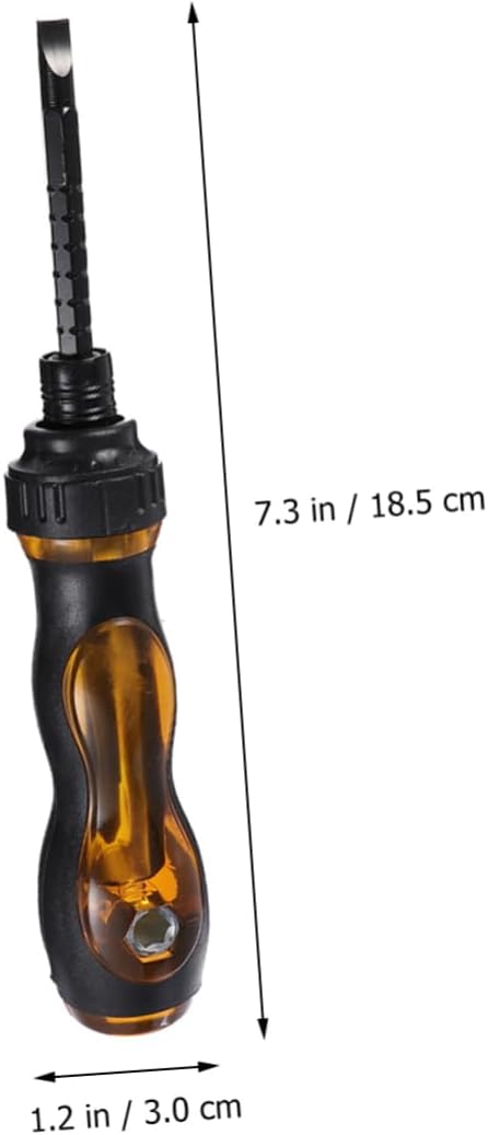 DOITOOL Magnetic Adjustable Telescopic Ratchet Screwdriver Cross Slotted Dual-purpose Tool Ergonomic Handle for Electronics Watch and Eyewear Repairs Includes Bits image 3