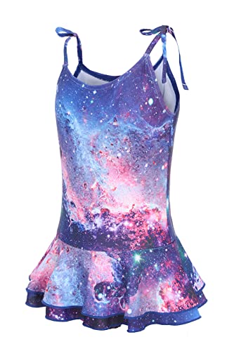 Image of Girls One Piece Swimsuits Halter Bathing Suits Summer Rose Red Leopard Print Swimwear 2-14 Years