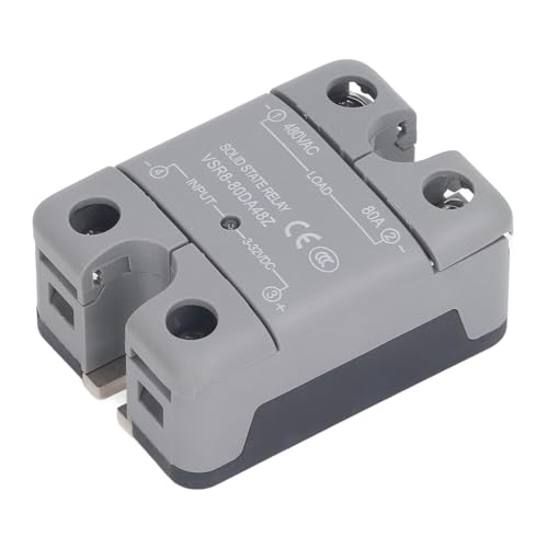 Relé de Estado Sólido SSR, relé de Estado Sólido 80A DC para AC 3-32VDC Entrada, Isolada Opticamente