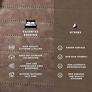 KASENTEX Plush Poly Velvet Lavish Design Quilt Set with Reversible Fleece Micromink Sherpa Luxurious Bedding Soft Warm Bedspread Machine Washable Coverlet Taupe Brown Queen 2 Shams