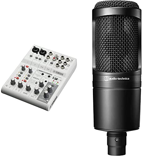 配信機器・PA機器・レコーディング機器 audio-technica AT2020+Yamaha AG06 MK2 ヤマハ YAMAHA AG06 MK2 B 6チャンネル ライブストリーミングミキサー
