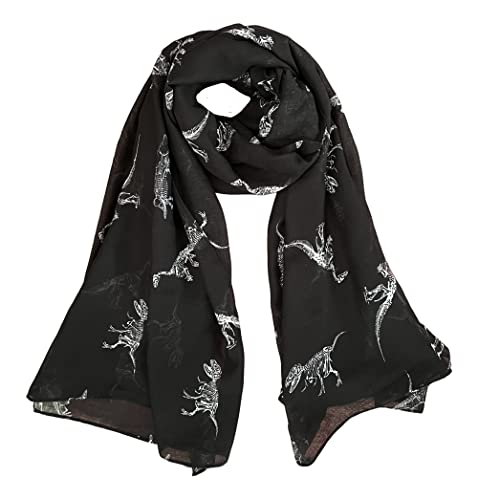 Lina & Lily Dinosaur Print Women's Scarf Shawl Wrap Lightweight2