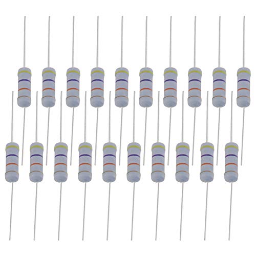 Fielect 40Pcs 47K ohm Resistor 3W 5% Metal Oxide Film Resistors Axial Lead Flame Proof for DIY Electronic Projects and Experiments Tolerance
