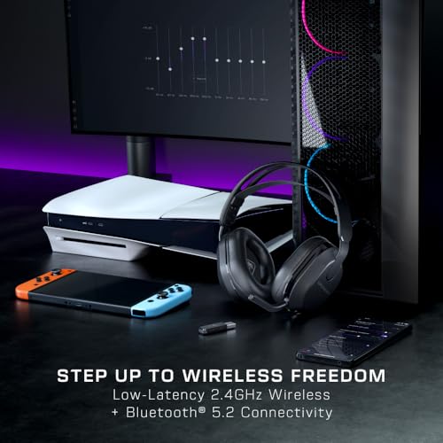 Image of Turtle Beach Stealth 500 Wireless Multiplatform Gaming Headset Renewed PS5 | PlayStation, PS4, PC, Bluetooth, 40mm Drivers, Rechargeable 40-Hr Battery, Flip-to-Mute Mic, Memory Foam, Lightweight, Black