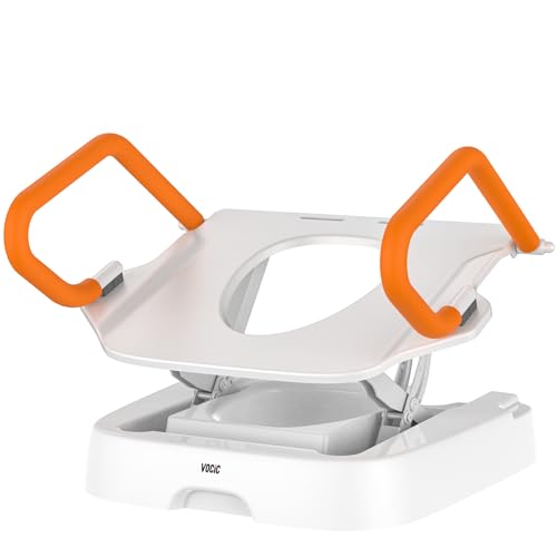 VOCIC Elevador de WC eléctrico AX12, con reposabrazos, ayuda para levantarse, hasta 150 kg, movimiento ergonómico, elevador de inodoro para mayores y adultos