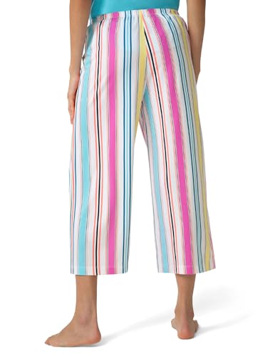 Image of HUE Women's Summer Vacation Pajama Separates, Soft, Whimsical Print Pjs with Tropical Beach Themes, Flip Flops, Cocktails